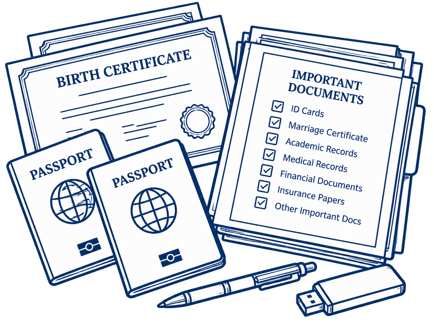 Important documents and passports